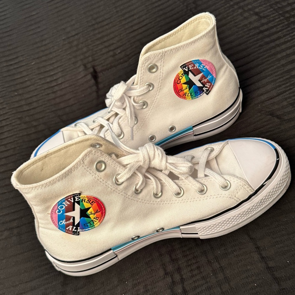 Men’s Converse Chuck Taylor Proud To Be Sneakers Size 6.5 LGBTQ Pride A06031C